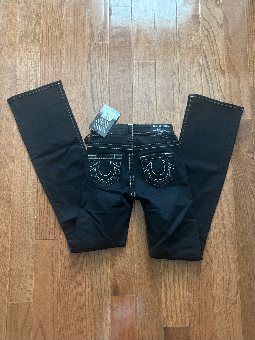 NWT True Religion becca mid rise bootcut jeans black size 24